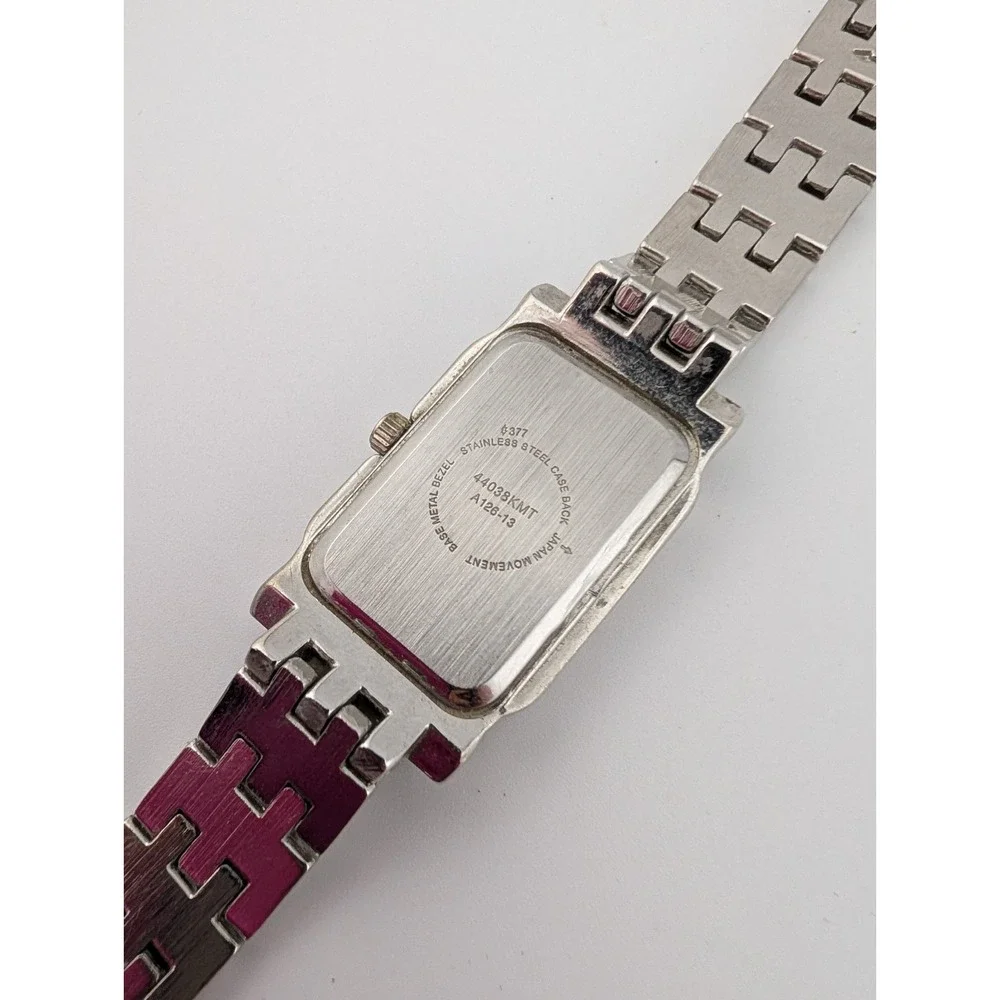 Jaclyn Smith Tank Watch Women 25mm‎ Case MOP Dial 7.5